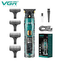 Професійний тример для окантування та бороди VGR Professional Hair Trimmer V-961 Blue (V-961-Blue), фото 6