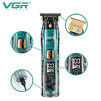 Професійний тример для окантування та бороди VGR Professional Hair Trimmer V-961 Blue (V-961-Blue), фото 4