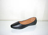 Жіночі чорні балетки 37 38 розмір, фото 3