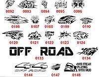 Наклейка на Авто/Мото на Стекло/Кузов OFF ROAD оф роуд - бездорожье - джип JEEP - каталог виниловых наклеек