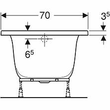 Ванна 150*70 см Kolo REKORD з ніжками, фото 3