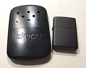 Подарунковий набір Zippo: чорна каталітична грілка, запальничка Zippo 218 та оригінальне паливо, фото 2