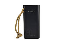 Повербанк зарядное устройство Yoobao H5 50000 мАч 22.5 Вт Power bank внешний аккумулятор УМБ Черный Хіт