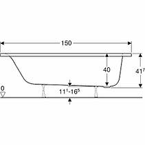 Ванна 150*70 см Kolo REKORD з ніжками, фото 4
