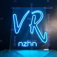 Неонова вивіска "VR"