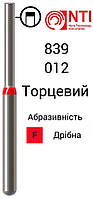 839-012-FG NTI Бор Алмазный цилиндр торцевой с плоским концом для турбины ( Красный ) 839.314.012 F