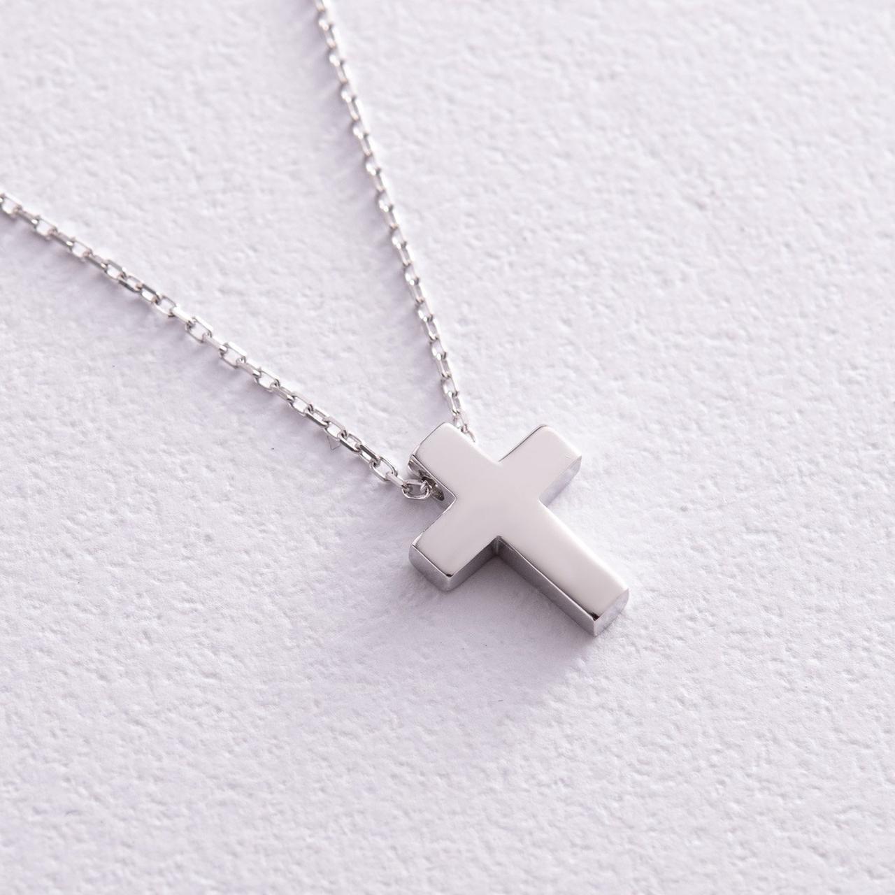 Кольє "Крістик" у білому золоті коле02269 Zipexpert ZIPEXPERT, фото 1