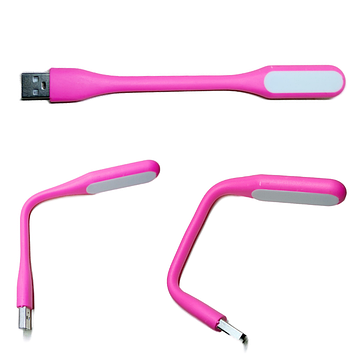 Лампа usb для ноутбука портативний світильник у Power Bank гнучка маленька рожева Led Light (sk-USBLamp)