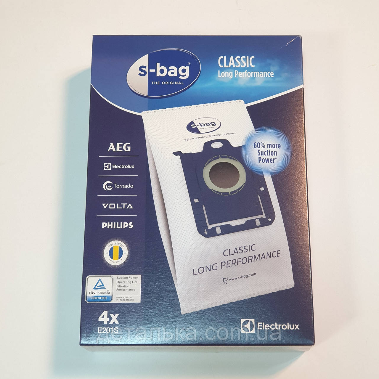 Одноразові мішки для пилососа Philips і Electrolux FC8021 S-BAG E201S