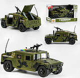 Іграшкова пластикова машинка Іграшка Військовий транспорт Джип WY 610 A (24) інерція, світло, звук, в коробці, фото 2