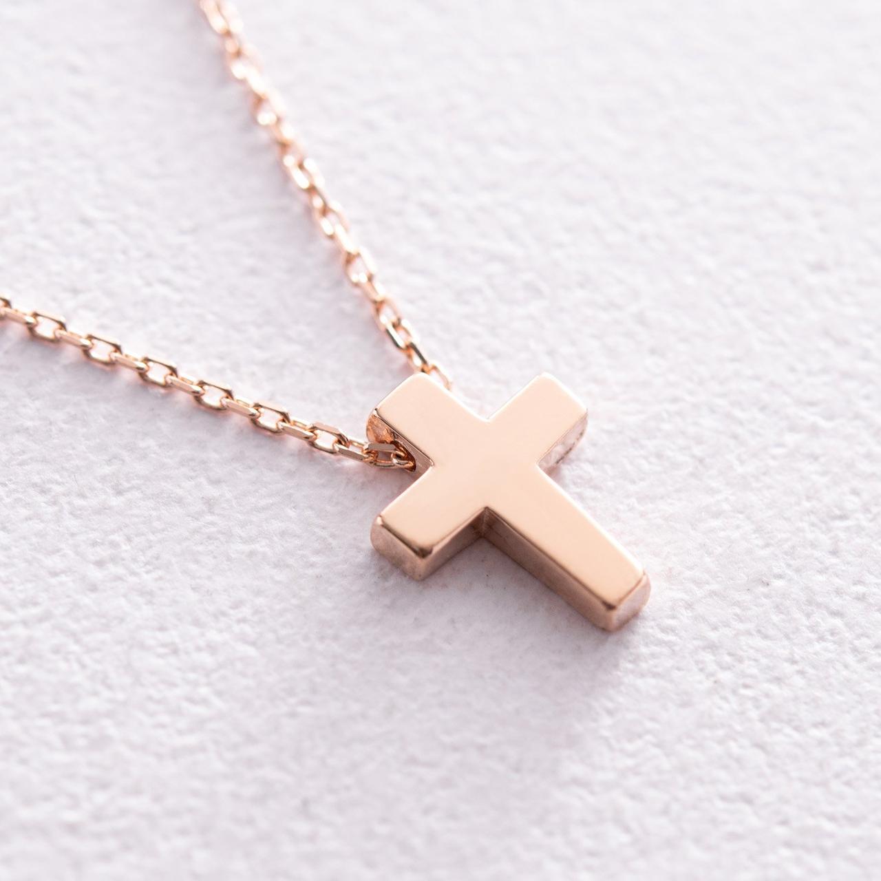 Кольє "Крістик" у червоному золоті коло02270 Zipexpert ZIPEXPERT, фото 1