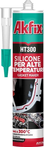 Термостійкий силіконовий герметик формувач прокладок AKFIX HT300 чорний,280мл