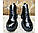 Розміри 38, 39, 40  Туфлі демісезонні жіночі шкіряні лакові на платформі, чорні, фото 3