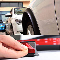 Молдинг на колісні арки BLACK  по 1,5м (резина, комплект 4шт.) (China)