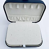 Скринька для прикрас темно-синій шкірозамінник, фото 6