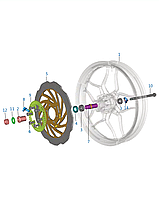 Pulsar RS 200 Вісь переднього колеса (M14X1.5) JL131001