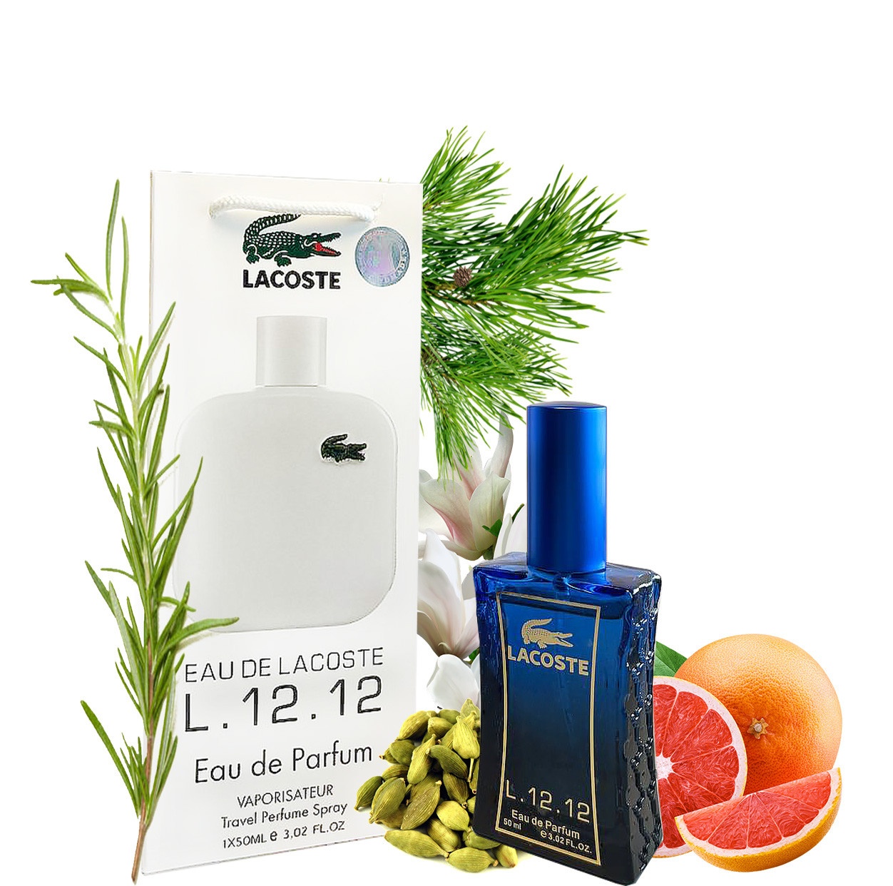 Lacoste Eau De Lacoste L. 12.12 Blanc (Лакоста Л. 12.12 Бланк) у подарунковій упаковці 50 мл. ОПТ