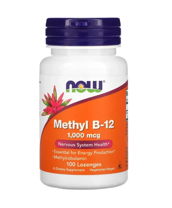 Now Foods, Methyl B-12, метилкобаламін, 1000 мкг, 100 таблеток для розсмоктування, фото 1