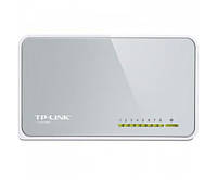 Комутатор TP-Link TL-SF1008D, 8-port 10/100M mini Desktop Switch, 8 10/100M RJ45 ports, Plastic case