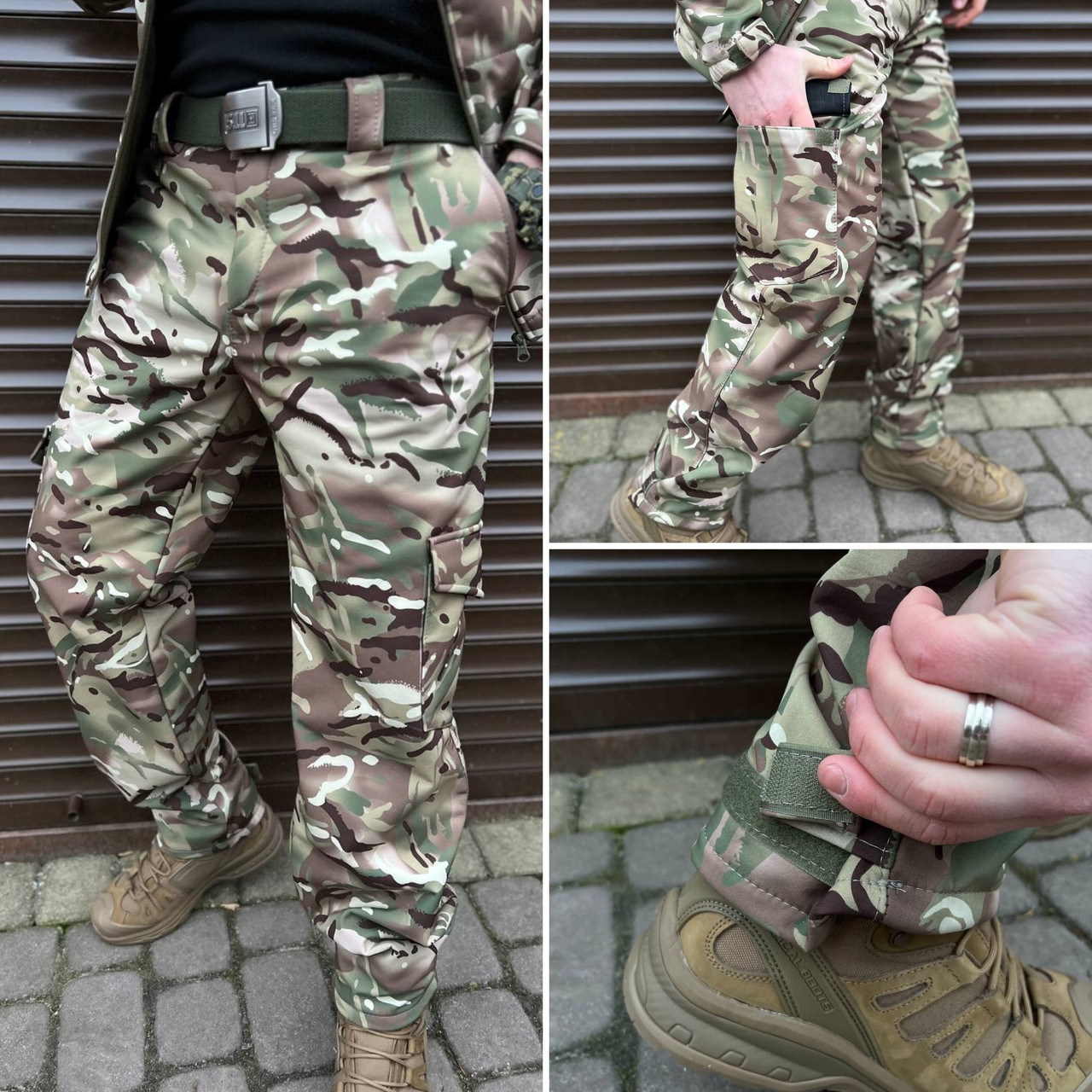 Тактичні штани SoftShell Combat Tactic Multicam, Тактичні брюки Софтшел Мультикам, Демі штани Мультикам ЗСУ