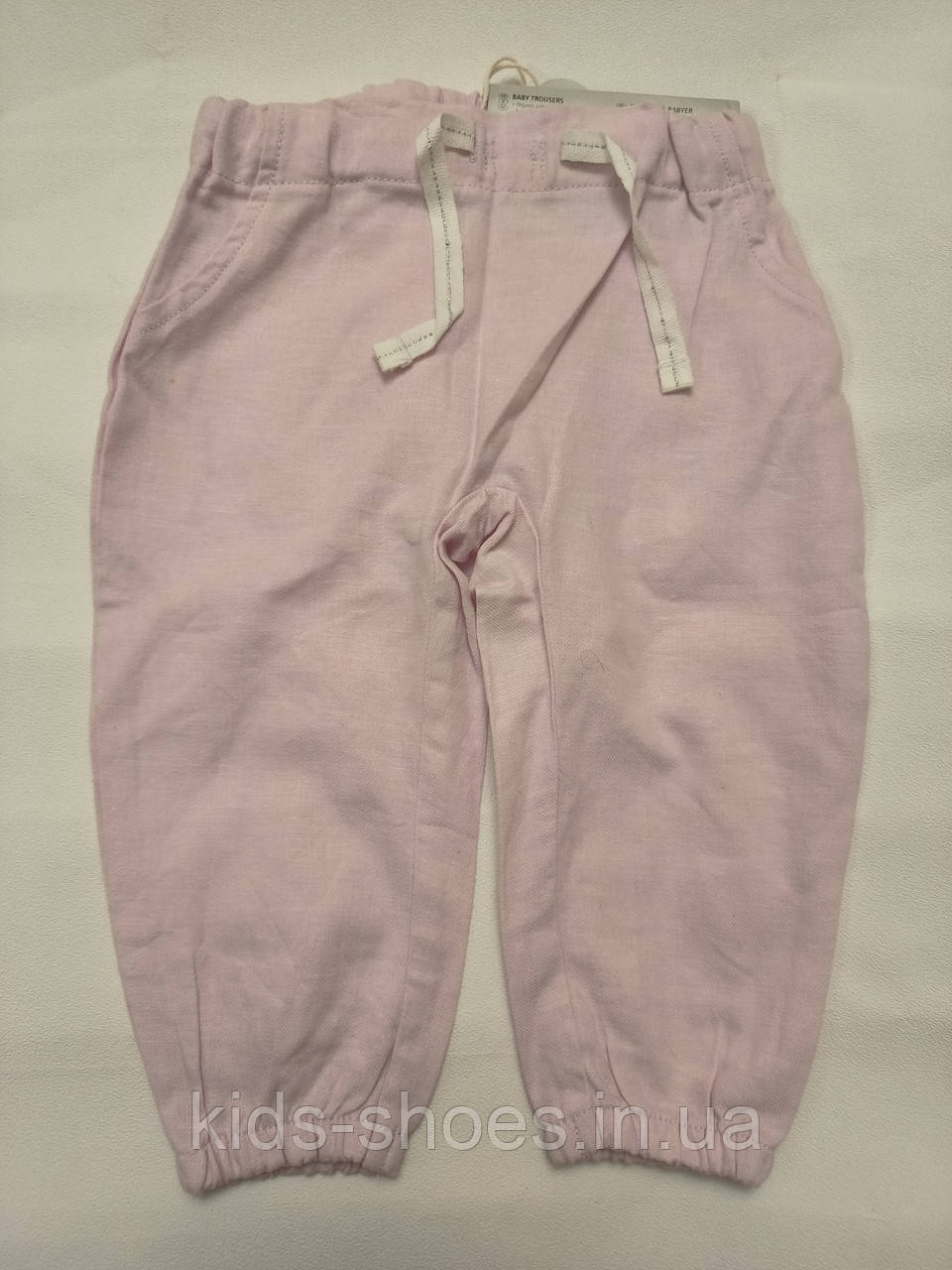 Дитячі штани льон Lupilu 74 зріст рожеві