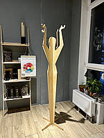 Вішалка інтер'єрна з фанери Силует жінки в ресторан кафе передпокій або гардероб