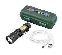Світлодіодний потужний ручний ліхтар Police BL-525 COB акумуляторний ліхтарик з бічним світлом