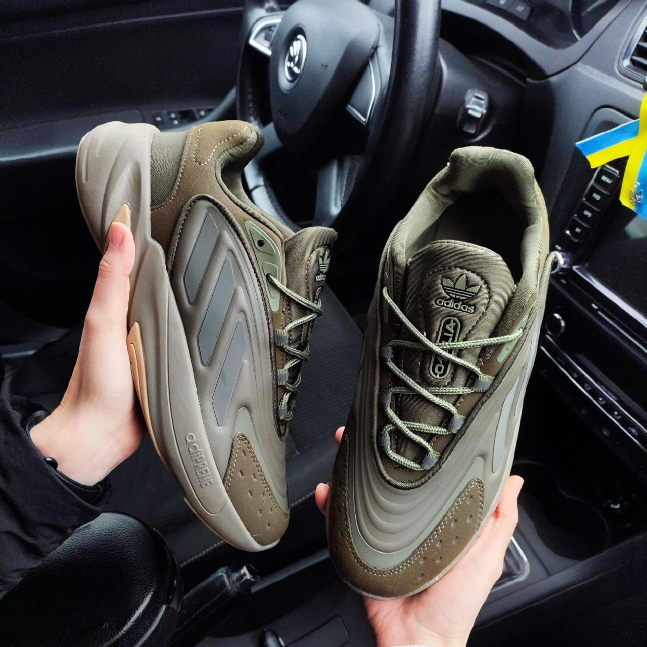 Чоловічі кросівки Adidas Ozelia khaki (хакі) спортивні демісезонні практичні кроси F622 топ, фото 1