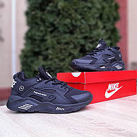 Мужские кроссовки Nike Huarache Fragment design (чёрные с белым) лёгкие спортивные кроссы О10812 топ