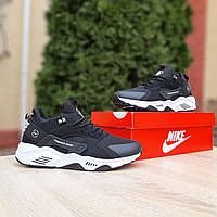 Мужские кроссовки Nike Huarache Fragment design (чёрные с белым) весенние спортивные кроссы О10813 топ