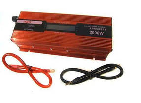 Автоінвертор 12V-220V перетворювач напруги UKC KC-2000D 2000W з LCD дисплеєм, фото 4