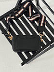 Жіноча подарункова сумка Marc Jacobs Snapphot black/Gold (чорна) S15 стильна на м'якому гарному ремені top, фото 5