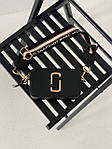 Жіноча подарункова сумка Marc Jacobs Snapphot black/Gold (чорна) S15 стильна на м'якому гарному ремені top, фото 6