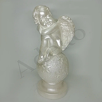 Статуэтка Ангел на шаре звезда 36 см Белый