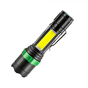 Ручний акумуляторний ліхтар Police BL-659-XPE+COB світлодіодний потужний яскравий ліхтарик з боковим світлом