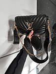 Жіноча подарункова сумка LV New Wave Multi Pochette (чорна) Gi4171 красива модна стильна екошкіра топ, фото 6
