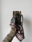 Жіноча подарункова сумка Guess Crossbody (коричнева) Gi5302стильна красива на довгому текстильному ремені топ, фото 3