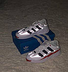 Чоловічі кросівки Adidas Niteball (білі з червоним) світлі кольорові спортивні рефлективні кроси К14145 топ, фото 7