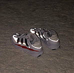 Чоловічі кросівки Adidas Niteball (білі з червоним) світлі кольорові спортивні рефлективні кроси К14145 топ, фото 8