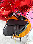 Жіноча мінісумка клатч Christian Dior Saddle Black (чорна) torba0079 красива стильна модна топ, фото 3