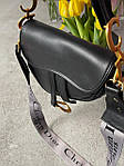 Жіноча мінісумка клатч Christian Dior Saddle Black (чорна) torba0079 красива стильна модна топ, фото 6