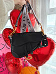 Жіноча мінісумка клатч Christian Dior Saddle Black (чорна) torba0079 красива стильна модна топ, фото 10