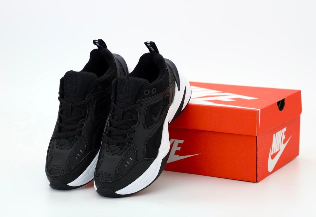 Чоловічі кросівки Nike M2K Tekno (чорні з білим) весняні спортивні модні кроси К12121 топ, фото 1
