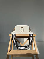 Женская сумка Marc Jacobs Snapshot White/Gold (белая) S12 красивая модная стильная сумочка кросс боди cross