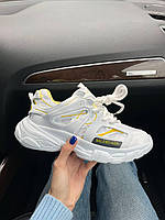 Женские кроссовки Balenciaga Track white/yellow (белые с жёлтым) модные спортивные кроссы BA0028 cross