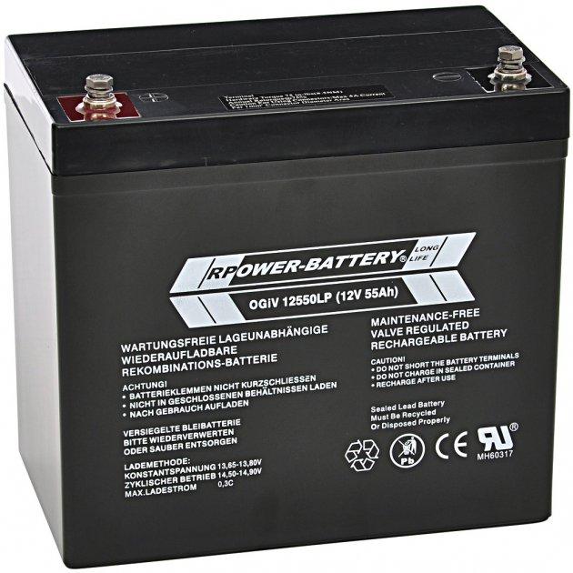 Батарея акумуляторна RPower OGiV longlife up to 12 years 12V/55Ah (C20), фото 1