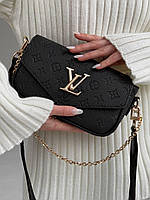 Женская деловая сумка LV NEW BLACK (черная) BONO00001 модная стильная подарочная экокожа с монограммой cross