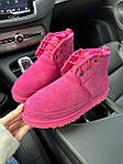 Жіночі зимові уги Ugg Neumel "II Pink" (рожеві) коротке повсякденне тепле взуття з хутром UG078 топ, фото 4