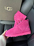 Жіночі зимові уги Ugg Neumel "II Pink" (рожеві) коротке повсякденне тепле взуття з хутром UG078 топ, фото 7