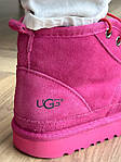 Жіночі зимові уги Ugg Neumel "II Pink" (рожеві) коротке повсякденне тепле взуття з хутром UG078 топ, фото 10